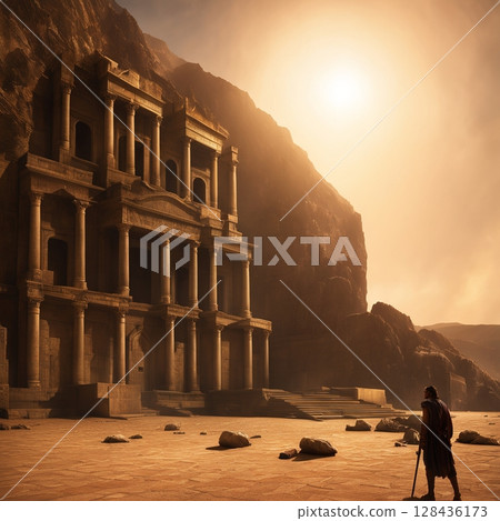 Mysterious Ancient Cliff Structure 128436173