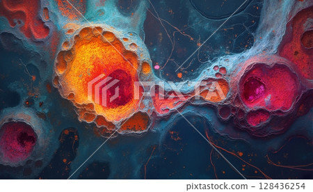 Cosmic Microverse of Fiery Cells 128436254