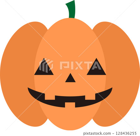 簡單的萬聖節南瓜插圖素材 簡單的萬聖節南瓜插圖素材 128436255