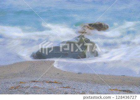 時間靜靜流逝的大海 時間靜靜流逝的大海 128436727