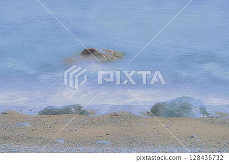 時間靜靜流逝的大海 128436732