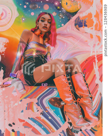 Young woman fashion photo 128436989