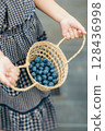 Blueberries in a basket 128436998