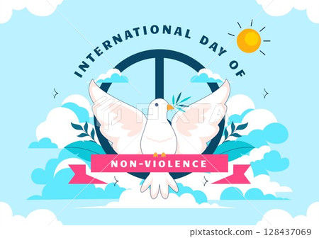 International Day of Non-Violence Vector Illustration on October 2nd, for a Culture of Peace, Tolerance, and Understanding in a Flat Design Background International Day of Non-Violence Vector Illustration on October 2nd, for a Culture of Peace, Tolerance, and Understanding in a Flat Design Background 128437069