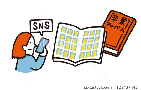 People who take photos of graduation albums and upload them to social media without permission People who take photos of graduation albums and upload them to social media without permission 128437442