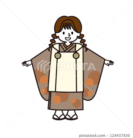 Shichigosan_Girl wearing a kimono 128437830