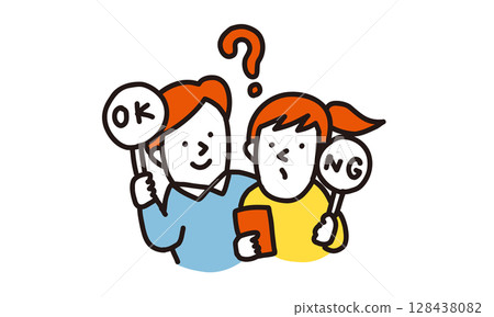 可以嗎?父母和孩子一起思考智慧型手機的使用方法和規則的插圖 可以嗎?父母和孩子一起思考智慧型手機的使用方法和規則的插圖 128438082