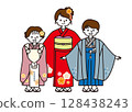 Shichi-Go-San children in kimono 128438243