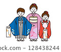 Shichi-Go-San children in kimono 128438244