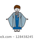 Shichigosan Boy wearing a kimono 128438245