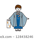 Shichigosan Boy wearing a kimono 128438246