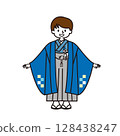Boy wearing kimono for Shichigosan festival 128438247
