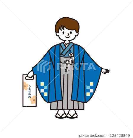 穿著和服的七、五山男孩 128438249