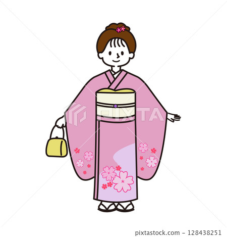 Shichigosan：穿著和服的女孩 128438251