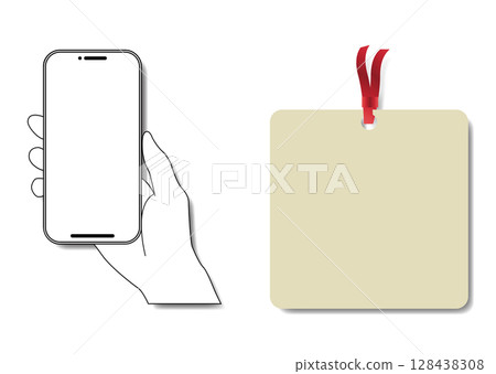 Smartphone and QR code screen Smartphone and QR code screen 128438308