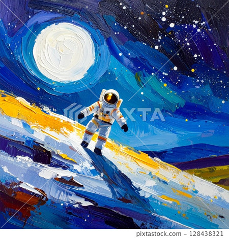 太空人油畫 128438321