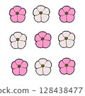 一排梅花練切 128438477