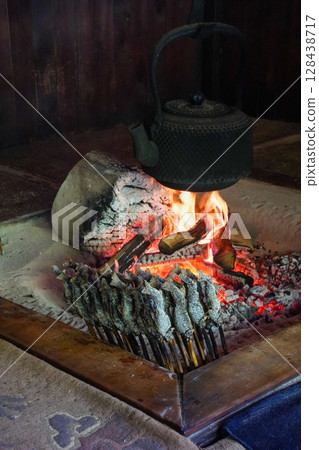 Nagano Kamikochi Scenery with a hearth 128438717