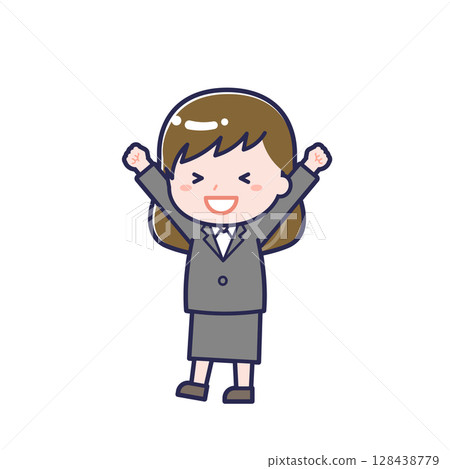 Office worker/Diagonal/Female 03 Office worker/Diagonal/Female 03 128438779