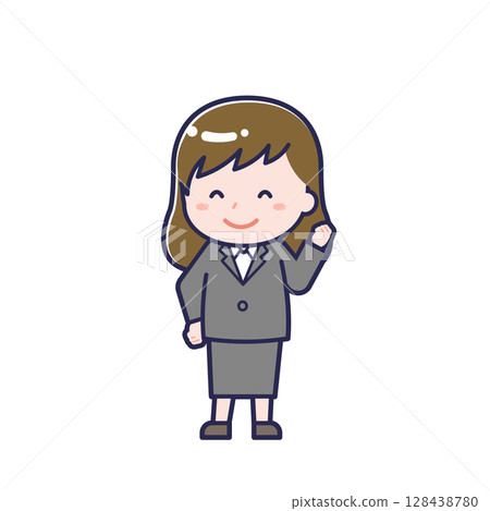 Office worker/Diagonal/Female 04 Office worker/Diagonal/Female 04 128438780