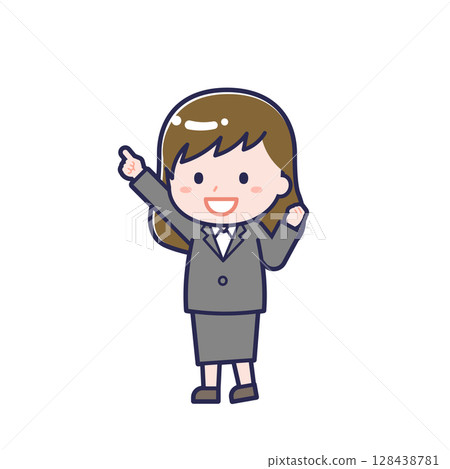 Office worker/Diagonal/Female 05 Office worker/Diagonal/Female 05 128438781