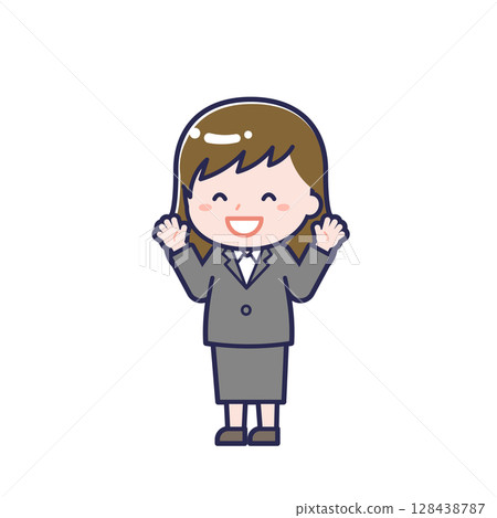 Office worker/Diagonal/Female 11 128438787