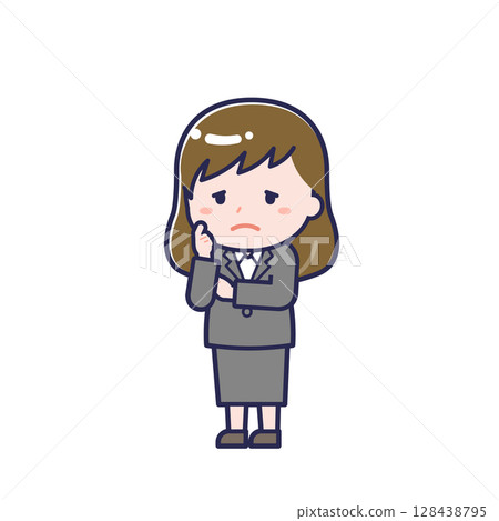Office worker/Diagonal/Female 19 128438795