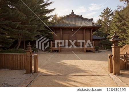 The mountain gate, an important cultural property, located within the shrine grounds The mountain gate, an important cultural property, located within the shrine grounds 128439595