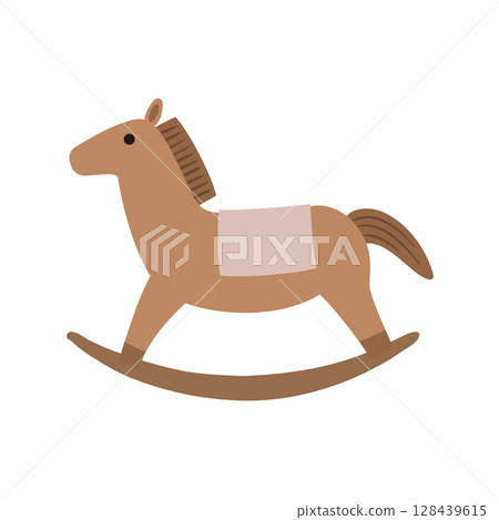 兒童玩具搖馬插圖 兒童玩具搖馬插圖 128439615