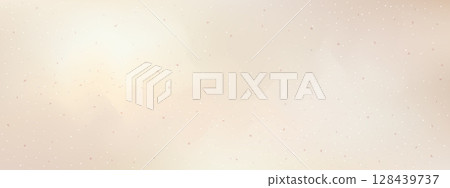 Seamless cream paper texture with soft grain and scattered speckles. Vector recycled craft background with natural particles, dust, and fiber. Suitable for eco or retro design. 128439737