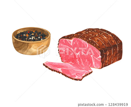 Illustration of roast beef 128439919