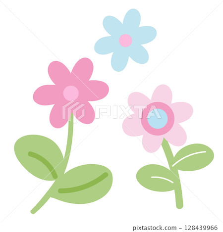 flowers, blossom, cartoon 128439966