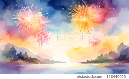 湖對岸的煙火 128440013