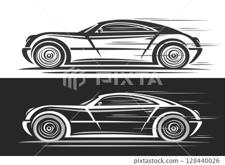 Vector logo for Coupe Car Vector logo for Coupe Car 128440026