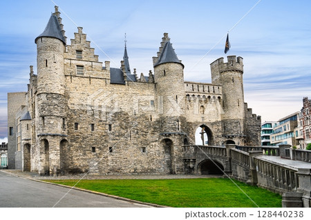Het Steen Medieval Fortress in Antwerp, Belgium A Historic Landmark and Tourist Attraction Het Steen Medieval Fortress in Antwerp, Belgium A Historic Landmark and Tourist Attraction 128440238