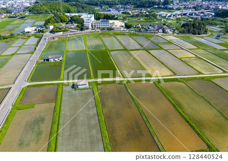 Aerial view of the rural landscape of Semboku New Town, Sakai City Aerial view of the rural landscape of Semboku New Town, Sakai City 128440524