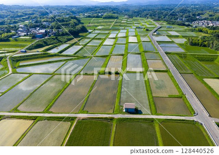 堺市仙北新城田園風光鳥瞰圖 128440526