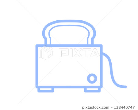 Simple toaster icon (blue) 128440747