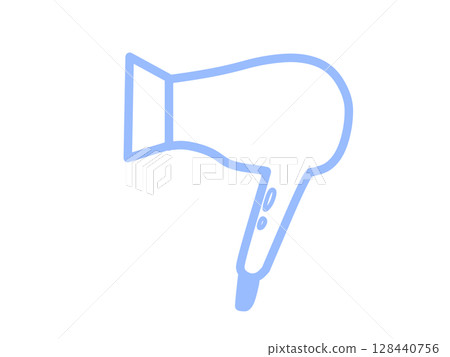 Hair dryer icon simple blue Hair dryer icon simple blue 128440756