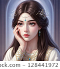 A mysterious and somewhat ephemeral woman 128441972