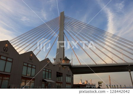 The Love Bridge, Aomori Bay Bridge, of Aomori City in Northern Japan The Love Bridge, Aomori Bay Bridge, of Aomori City in Northern Japan 128442042