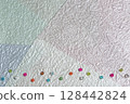 Background made of rice paper and beads 128442824