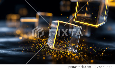Minimalist futuristic interior 128442878