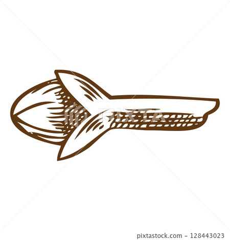 Clove spice star seed vector engraved sketch, hand drawn spice dried herb bud, organic condiment, Mulled wine ingredient 128443023