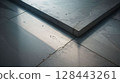 The inorganic and tranquil concrete floor structure 128443261