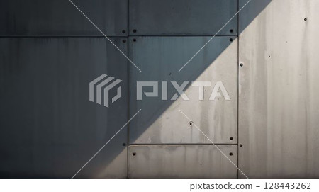 Silent concrete wall and slanting light 128443262