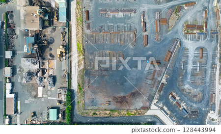 材料儲存區鳥瞰圖 128443994