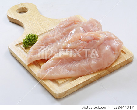 Domestic young chicken breast 128444317