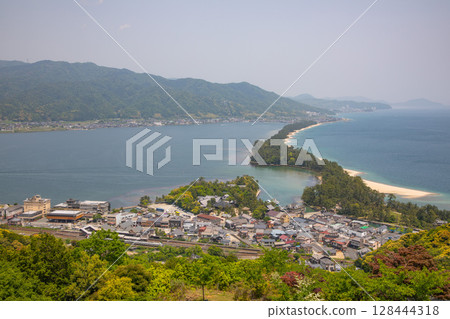 Amanohashidate and Amanohashidate Station Amanohashidate and Amanohashidate Station 128444318