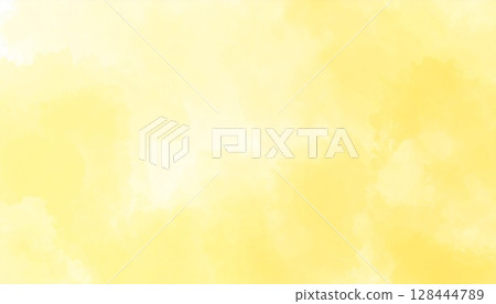 黃色水彩紋理背景 128444789